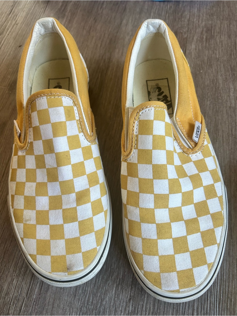 Yellow checkered vans